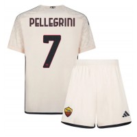 AS Roma Lorenzo Pellegrini #7 Vieras Peliasu Lasten 2023-24 Lyhythihainen (+ Lyhyet housut)